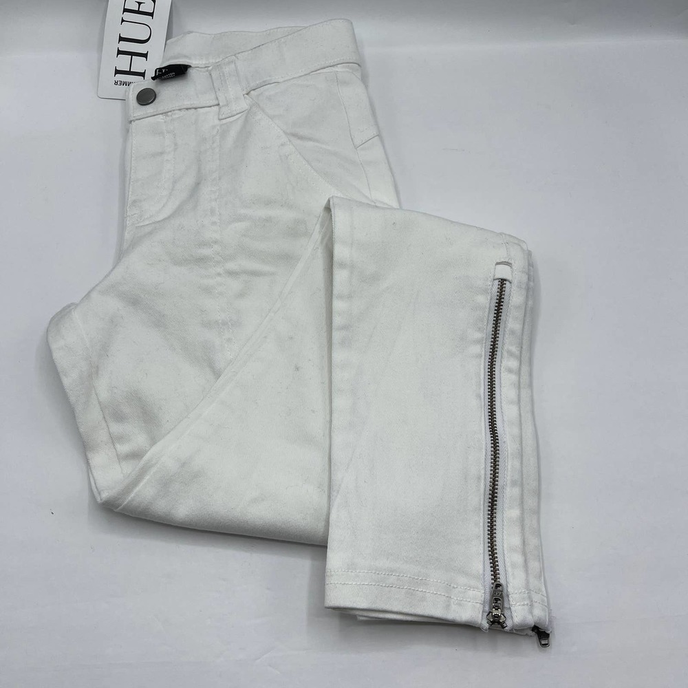 Hue Women's 3 Pocket Cargo Twill Skimmer White Khaki Size XS
